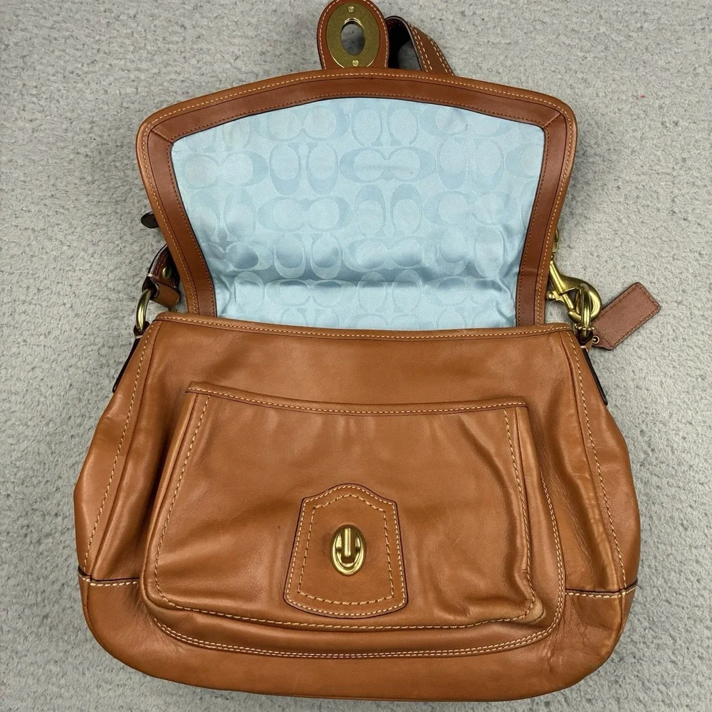 Coach Legacy Ali Brown Leather Shoulder Bag F12854 65th Anniversary Purse